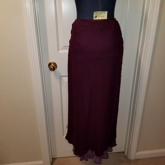 ✅#902 NWT Karen Kane Lifestyle Purple Paisley Skirt - Picture 16 of 16